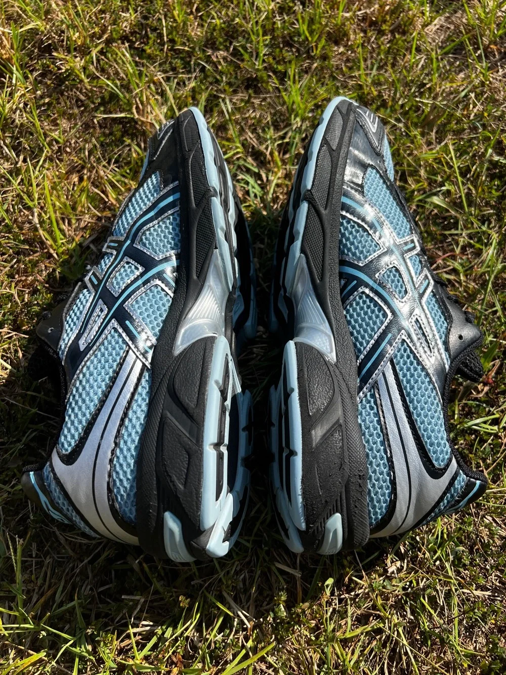 CLEAN Asics size 11 Womens Gel-1130 Black Ice Blue shoes